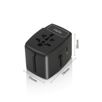 Cargador de Viaje Tipo-C PD de 65W, Personalizable, con 4 Puertos USB, Adaptadores Universales para Laptop, Teléfono Móvil, Auriculares y CA, Gran Venta
