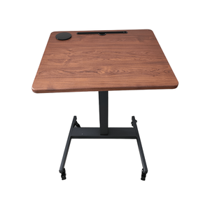 Scrivania <span class=keywords><strong>da</strong></span> Ufficio Monoposto con Ruote Bloccabili, Tavolo Portatile Regolabile Manualmente per Lavoro <span class=keywords><strong>da</strong></span> <span class=keywords><strong>Casa</strong></span> - Product Image 1