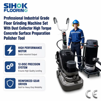 Ponceuse à béton à vitesse variable SIHOK12-Disc 7,5 kW pour terrazzo époxy, machine de polissage de sols humides et secs sans poussière, prix de gros