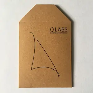 Custom Tempered Glass Screen Protector Cell Phone Recyclable Features Gold Foil Printing Kraft Paper Packaging Envelopes Rigid