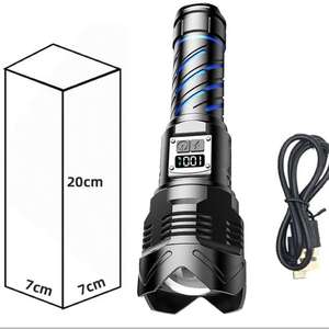 KP Wholesale Tactical Flashlight 100000 Lumens Waterproof Rechargeable Long Range Self Defense Flashlight Torches