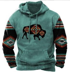 Felpa con Cappuccio Stile High <span class=keywords><strong>Street</strong></span> Trendy, Moda Uomo con Motivo a Lettere, Taglia 4XL - Product Image 2