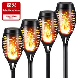 Antorcha LED impermeable para jardín, luz solar transfronteriza de 5W para <span class=keywords><strong>Amazon</strong></span>, estaca de tierra para césped, luz de fuego IP65 - Product Image 1