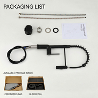 Robinet de cuisine flexible en acier inoxydable 304 noir avec jet cascade laminar, mitigeur eau chaude et froide