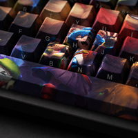 Lot de 68 touches PBT personnalisées imprimées latéralement par sublimation, profil Cherry, pour clavier de jeu mécanique - Vente en gros