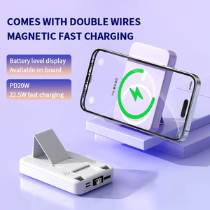 Batterie externe magnétique sans fil 15W 10000mAh PD22.5W à charge rapide, pack de batterie magnétique sécurisé avec câble - Product Image 2