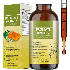 Integratore Liquido per la Prostata del <span class=keywords><strong>Cane</strong></span>, Gocce per il Supporto Urinario per Cani Anziani, con Saw Palmetto e Semi di Zucca, Naturale per Vescica e Reni, 60ml OEM ODM - Product Image 1
