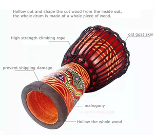 Tamaños para adultos, 12 pulgadas, tambor <span class=keywords><strong>Djembe</strong></span> africano, instrumento Musical de percusión profesional, logotipo personalizado, <span class=keywords><strong>precio</strong></span> al por mayor hecho en China - Product Image 4