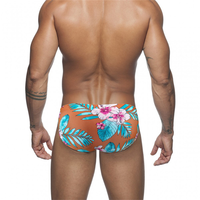 Slip de bain pour homme OEM Honara en tissu recyclé, taille basse, séchage rapide, extensible dans quatre directions, imprimé, avec rembourrage protecteur