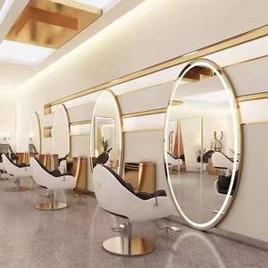Miroir mural LED rond pour la coiffure, la beauté, le maquillage et l'utilisation en salon pour les salons de coiffure - Product Image 1
