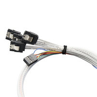 Sff-8643 untuk 4 * SATA MINI SAS HD 36pin untuk 7pin Hard Disk Data Kabel 12 GB dengan Sideband Sgpio