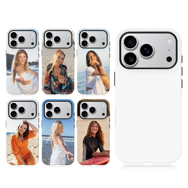 Sublimation 3D 2in1 Film Blank Phone Cases Customized TPU PC Phone Covers DIY Suitable for Film Printing for iPhone 17 Series