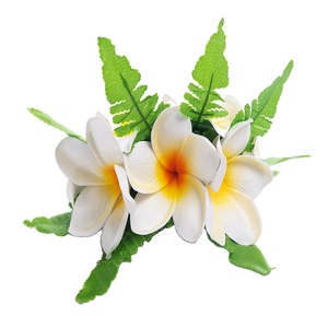 Fournisseur d'usine en gros KN-hc039 Fleurs artificielles en soie Hawaïennes Plumeria Oiseau de paradis pour Fêtes - Product Image 1