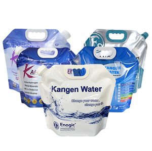 ถุงน้ำ Kangen ปลอดสาร BPA ขนาด 5 ลิตร แบบตั้งได้ พร้อมพวยกาพลาสติก สำหรับบรรจุภัณฑ์น้ำผลไม้ เบียร์ พร้อมหูหิ้ว  ลดราคาพิเศษ - Product Image 1