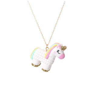 Colliers de mode pour enfants en promotion : Colliers personnalisés pour enfants avec pendentif <span class=keywords><strong>licorne</strong></span> de dessin animé - Product Image 4