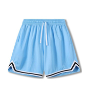 Shorts de sport pour hommes et enfants, tissu polyester, coupe ample, séchage rapide. Idéal pour le football, la course à pied et l'entraînement physique.