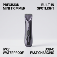 Tondeuse pour animaux de compagnie Shernbao PGT-420 Mini rechargeable en acier inoxydable avec lumière LED pour un toilettage de précision