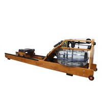 Rameur en bois résistant à l'eau, utilisation à domicile, fitness d'intérieur, pliable, réglage de la résistance, pour un poids utilisateur maximal de 150 kg