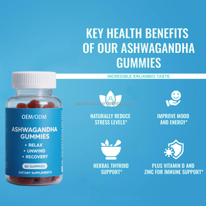 Private Label Ashwagandha Gummies Supply Deep Relaxing Sleep Manter Suplemento Bom Estado Mental do Corpo Humano - Product Image 4