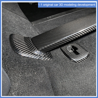 Pour Mercedes AMG GT GTS GTC GTR, couvercle latéral inférieur en fibre de carbone véritable, 2015-2023, accessoires de décoration intérieure du coffre, garniture de voiture