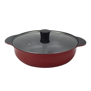 Dual Compartment Hot Pot 32cm Induction Compatible Non Stick Pan Household Multi Functional Yin Yang Design - Product Image 2