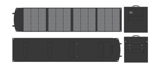 Panneaux solaires portables pliables noirs 200W à haute efficacité, prix direct usine, avec 24% d'efficacité pour la charge solaire photovoltaïque - Product Image 4