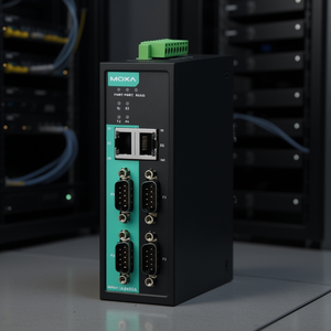 Serveur série industriel Moxa NPort IA5450A-T à 4 ports, module de communication Ethernet I/O RS-232 fabriqué à Taïwan - Product Image 3