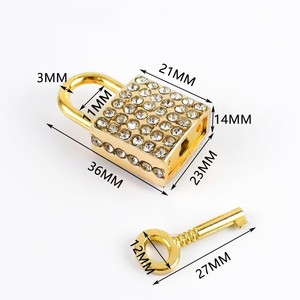 Meetee BF006 23*36mm bolso Hardware llaves candados para equipaje cerradura cuadrada cierre accesorios cerradura cuadrada decorativa - Product Image 2