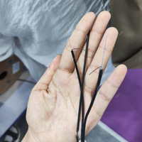 Carrete de fibra óptica FTTH para exteriores de 2 núcleos con miembro de fuerza de alambre de acero G657A1, 500m, 1KM, 2KM