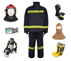 ATI-FIRE CE certified firefighting suits Nomex High Quality Fire Fighting Uniform For Men Wholesale EN 469