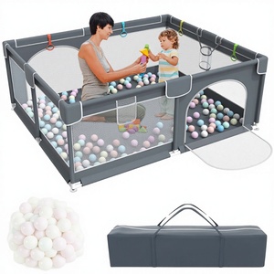 Corralito Plegable Moderno de Plástico para Bebés, Barrera de Seguridad Portátil para Interiores y Exteriores para Niños - Cool Play Floor - Product Image 2