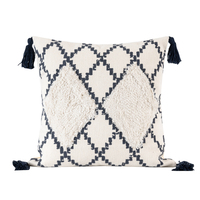 HOSHOM Vente en gros de taie d'oreiller en lin de style simple housse de coussin imprimée décoration de canapé taie d'oreiller en soie personnalisée