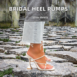 <span class=keywords><strong>Décolleté</strong></span> da sposa con motivo floreale da donna con <span class=keywords><strong>tacco</strong></span> <span class=keywords><strong>medio</strong></span> sottile bianche scarpe con cinturino alla caviglia da sposa con soletta sottile in PU - Product Image 2