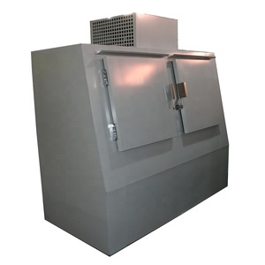 2个倾斜门60立方英尺200袋冰柜室外冷墙冰柜箱 - Product Image 2