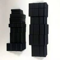 Protecteur d'angle en plastique noir Kuliwei, protection de bord pour panneaux de verre et de pierre, protection d'angle pour meubles et cadres photo