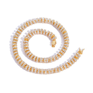 8Mm Circle Tennis Necklace Men's and Women's Personalized Necklace, Hip Hop Full of Zirconium Tanjing Fashion Lijing Necklace - Product Image 5