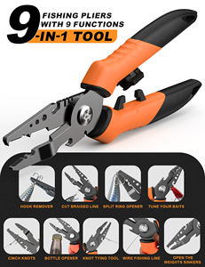 9-in-1 multitool vistang van roestvrij staal, 19 cm, haakverwijderaar en -snijder voor vissers, visaccessoires - Product Image 4