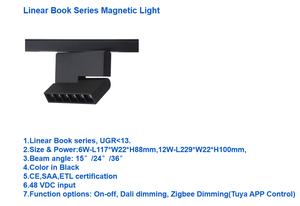 Système de <span class=keywords><strong>rail</strong></span> d'éclairage 48V DC Suspension suspendue au <span class=keywords><strong>plafond</strong></span> à aimant encastré à intensité variable Projecteur linéaire à LED Éclairage <span class=keywords><strong>sur</strong></span> <span class=keywords><strong>rail</strong></span> magnétique - Product Image 4