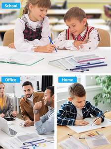 Foska Paquete de 12 Bolsas de Malla con Cierre de 4 Colores para Guardar <span class=keywords><strong>Documentos</strong></span>, Archivos, Proyectos de Manualidades, Cosméticos, Juguetes, Rompecabezas y Juegos de Mesa - Product Image 6