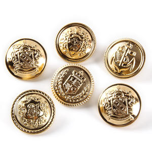 15/18/<span class=keywords><strong>20</strong></span>/23/25mm boutons de couture <span class=keywords><strong>couronne</strong></span> en métal gaufré vintage en laiton <span class=keywords><strong>cuivre</strong></span> or blazer boutons pour hommes blazer costume manteau - Product Image 3