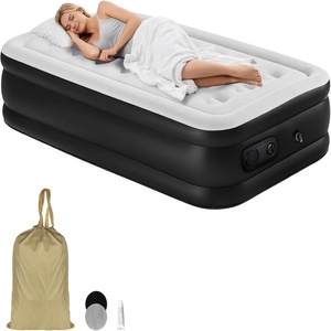 <b>Single</b> Foldable Portable Foam Air Mattress Convertible <b>Inflatable</b> <b>Bed</b> with Built-in Pump Suitable for Outdoor Camping Home Use - Product Image 1