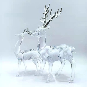 Adorno Navideño Decorativo de Acrílico Transparente con Forma de Ciervo Pequeño, en Oferta - Product Image 2