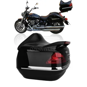 Boîtier de coffre de moto étanche de grande taille, boîte arrière, boîtier supérieur, boîtes arrière universelles pour Yamaha Harley