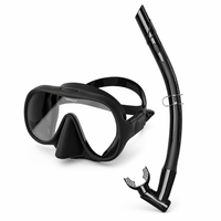 Masque de plongée ZMZ DIVE Factory noir pour adulte, nouveau style, ensemble de plongée en apnée et de plongée libre pour hommes, certifié CE, en silicone