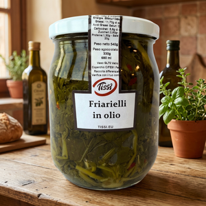 Friarielli Tissi Salsa Italiana per Insalata con Olio in Barattolo di Vetro 580 ml Confezione da 6 Pezzi - Product Image 3