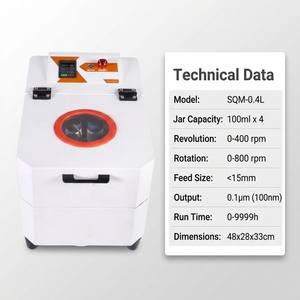 Molino de Bolas Planetario Automático de Laboratorio SQM-0.4L, Molino de Bolas Planetario Vertical para Molienda Fina de Polvo a 0.1 Micras - Product Image 4