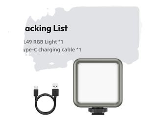 ไฟวิดีโอ LED สี RGB รุ่น <span class=keywords><strong>VL</strong></span>-49 PRO ของ <span class=keywords><strong>Ulanzi</strong></span> ขนาดเล็ก 2500K ถึง 9000K สำหรับกล้องถ่ายภาพ พร้อมฮันนี่โคมดิฟฟิวเซอร์ - Product Image 6