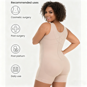Body sculptant post-chirurgie pour femmes, correcteur <span class=keywords><strong>de</strong></span> posture croisé dans le dos, body avec entrejambe ouvert, réglable, respirant, vêtements <span class=keywords><strong>de</strong></span> compression - Product Image 3