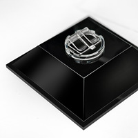 Boîte de présentation pour bague de champion, en acrylique transparent, logo d'équipe personnalisable
