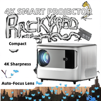 Projecteur intelligent Full HD à mise au point automatique, projecteur portable pour cinéma maison, projecteur intelligent Android WiFi mini projecteur 4k Beam 3D